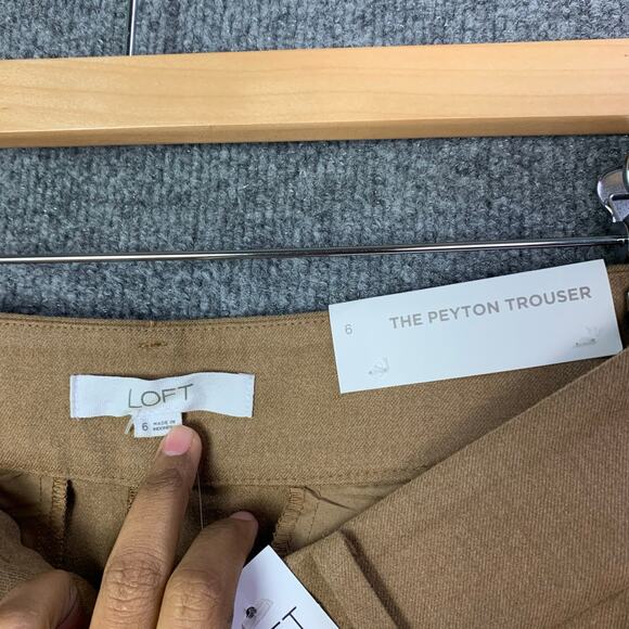 NEW LOFT The Peyton Trouser Women's Size 6 Wide Leg Pants Pleated - Picture 7 of 11